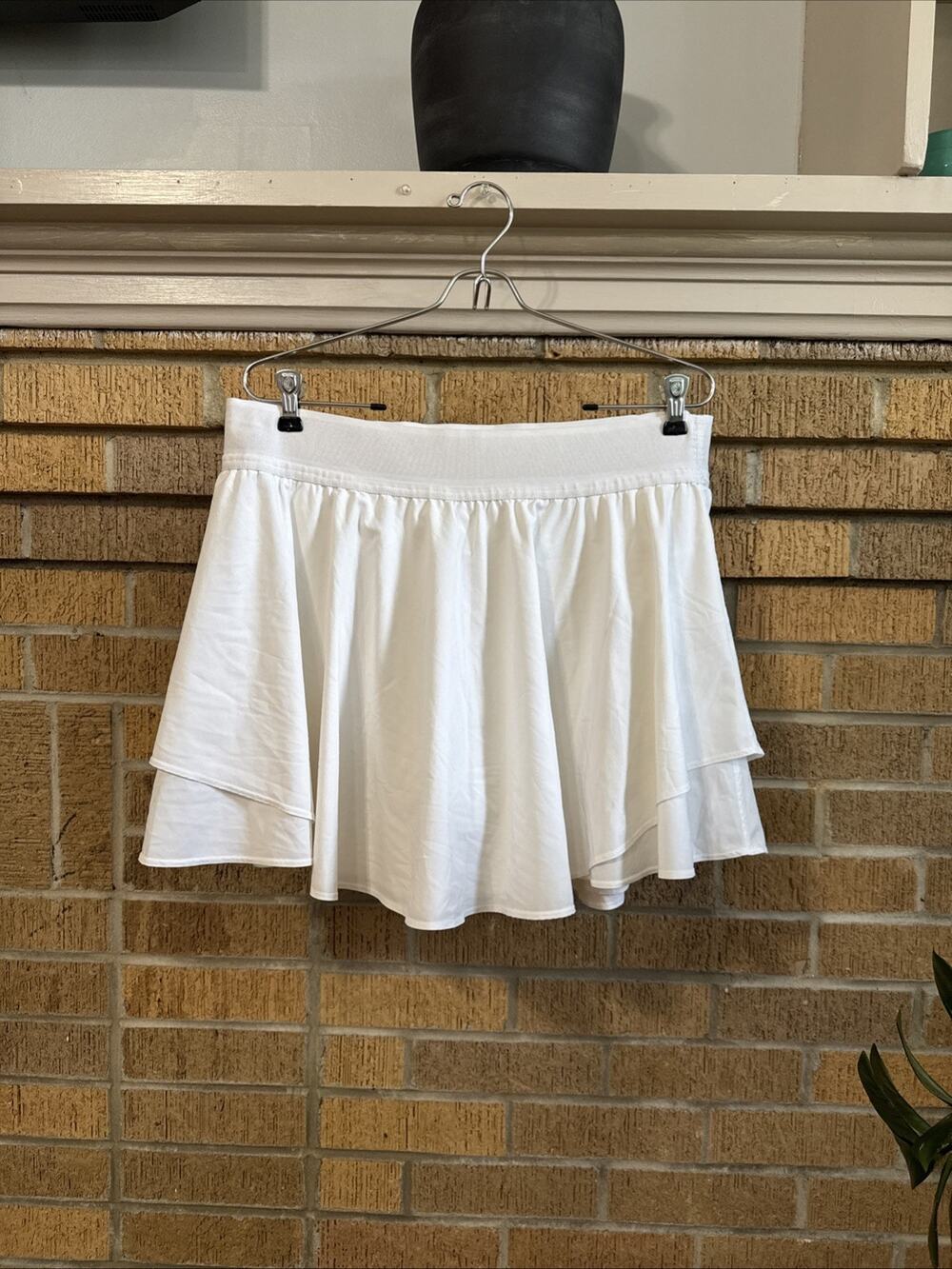 Lululemon Court Rival High-Rise Skirt White Tennis Skort Size 14 LW8ABUT Active